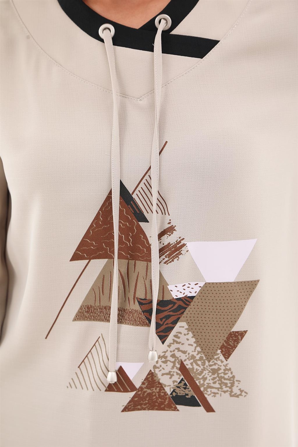 Geometric Printed Tunic Stone