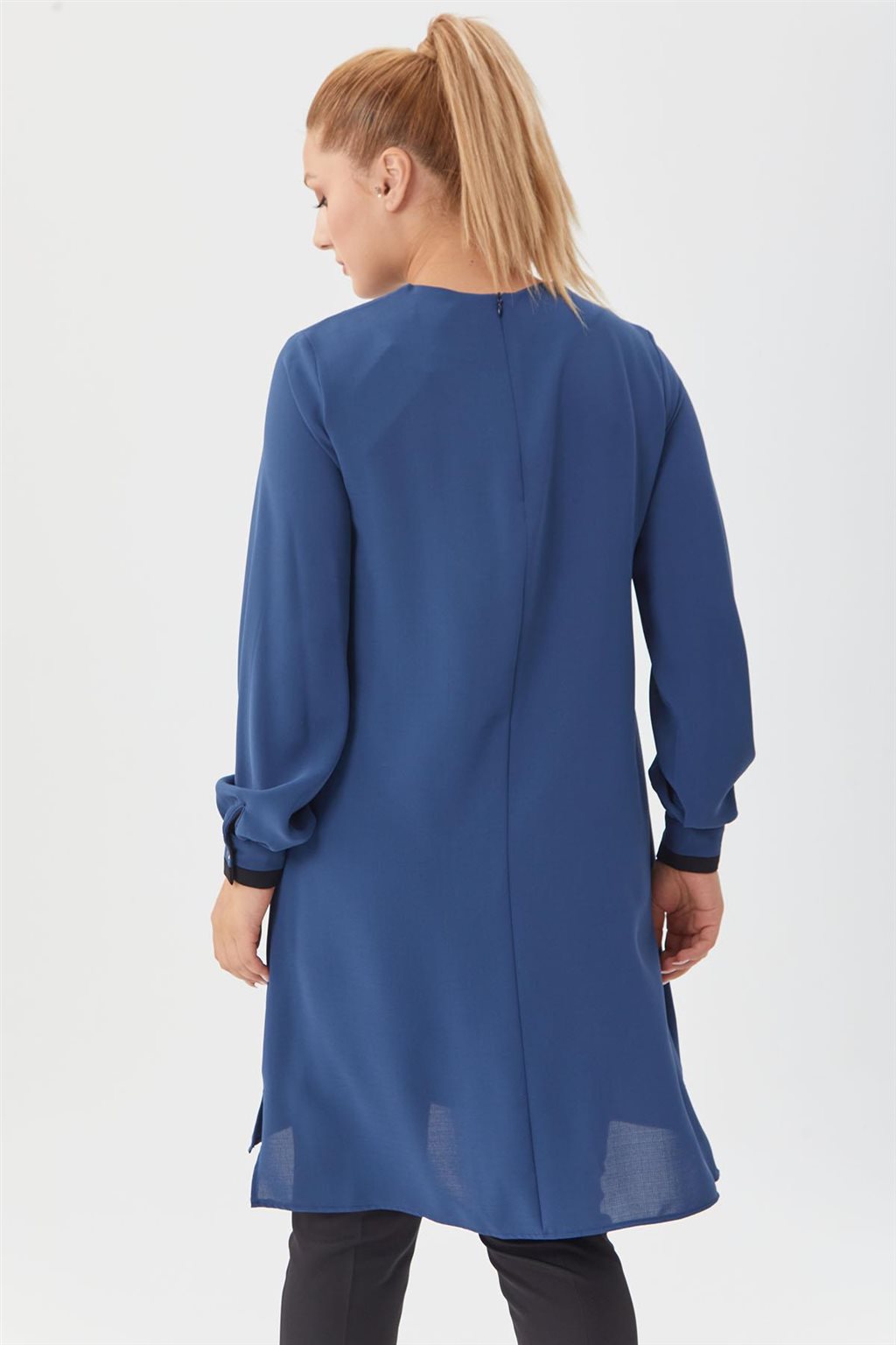 Geometric Printed Tunic Indigo
