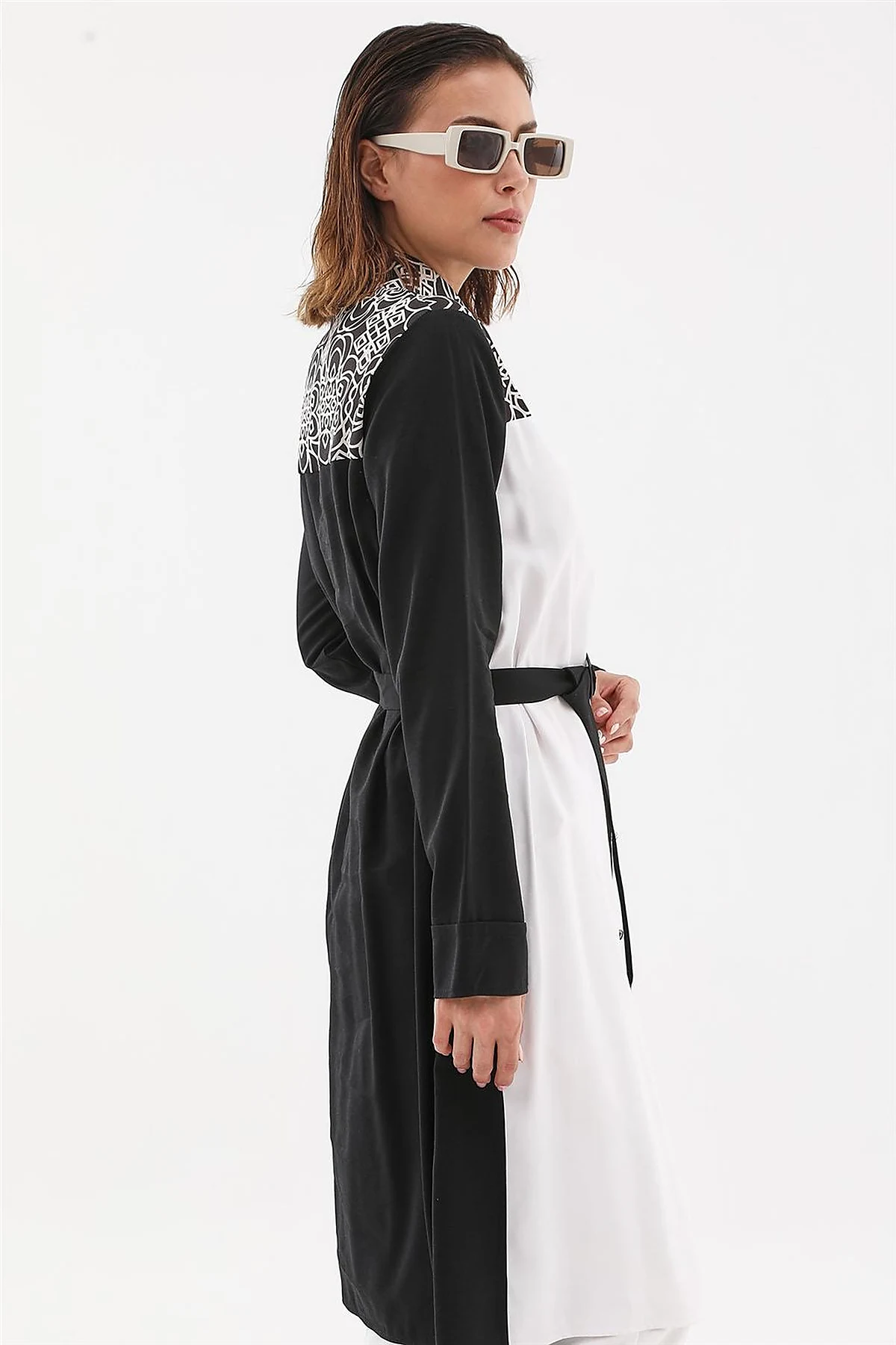 Adjustable Belt Detail Tunic Black
