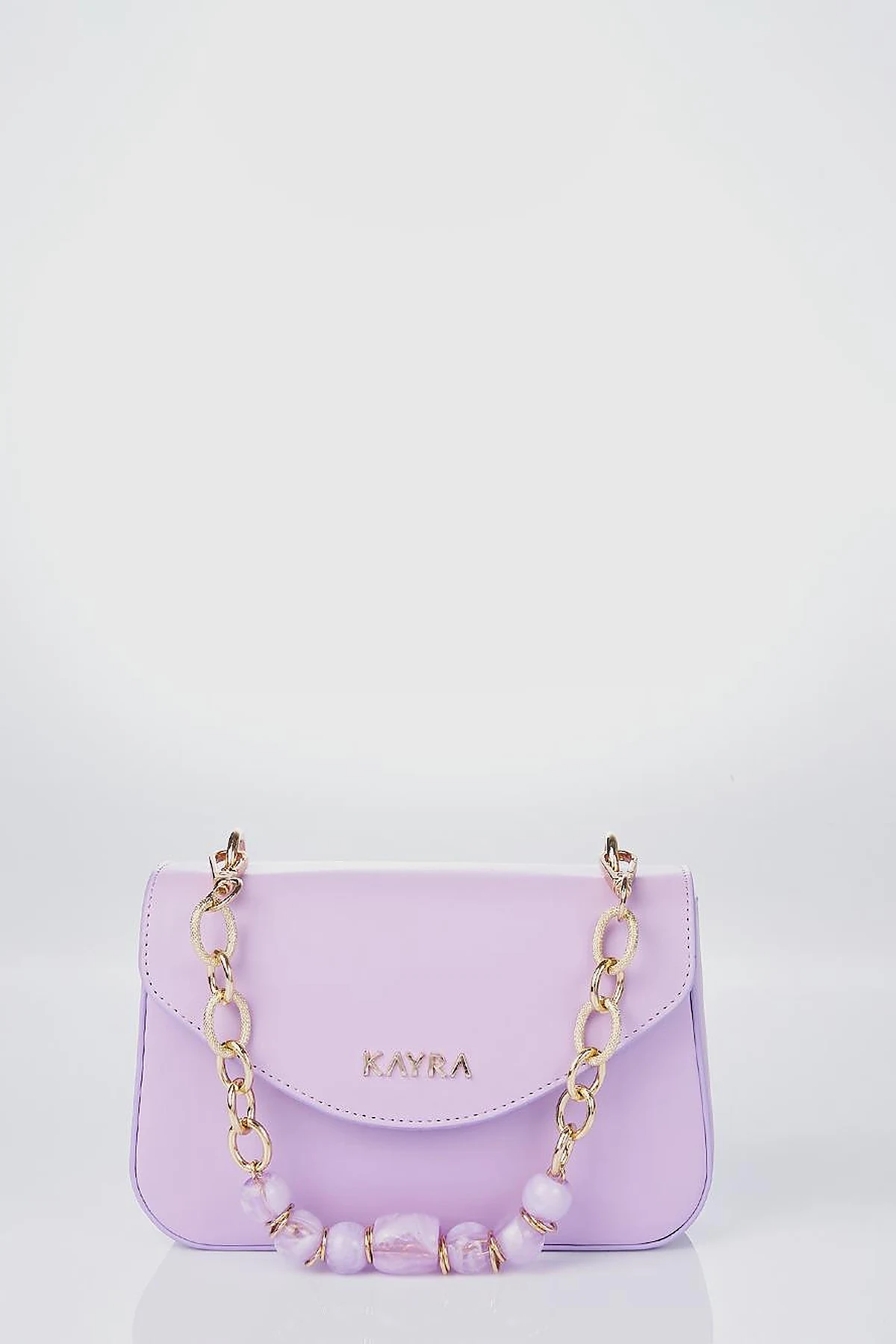 Beaded Detail Baguette Bag Purple