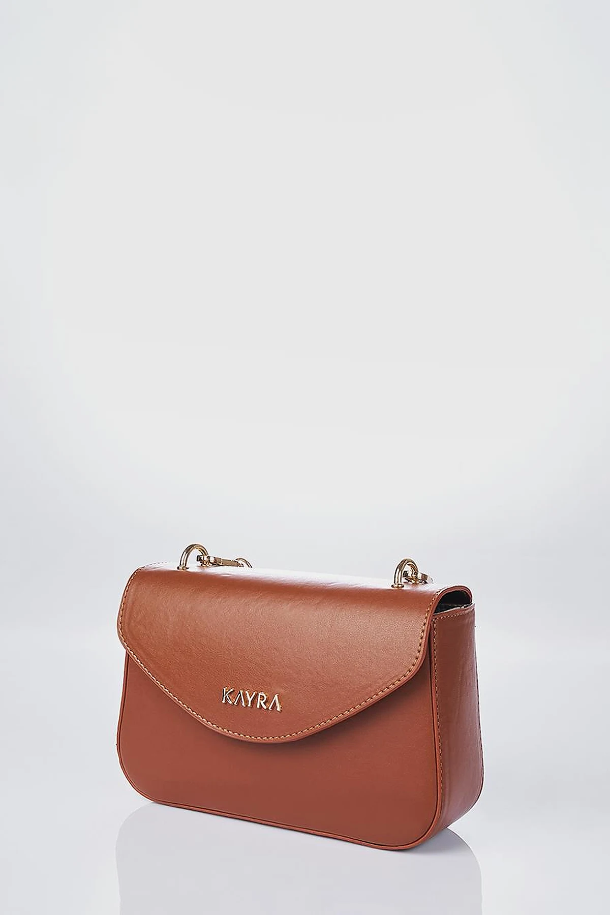 Beaded Detail Baguette Bag Tan