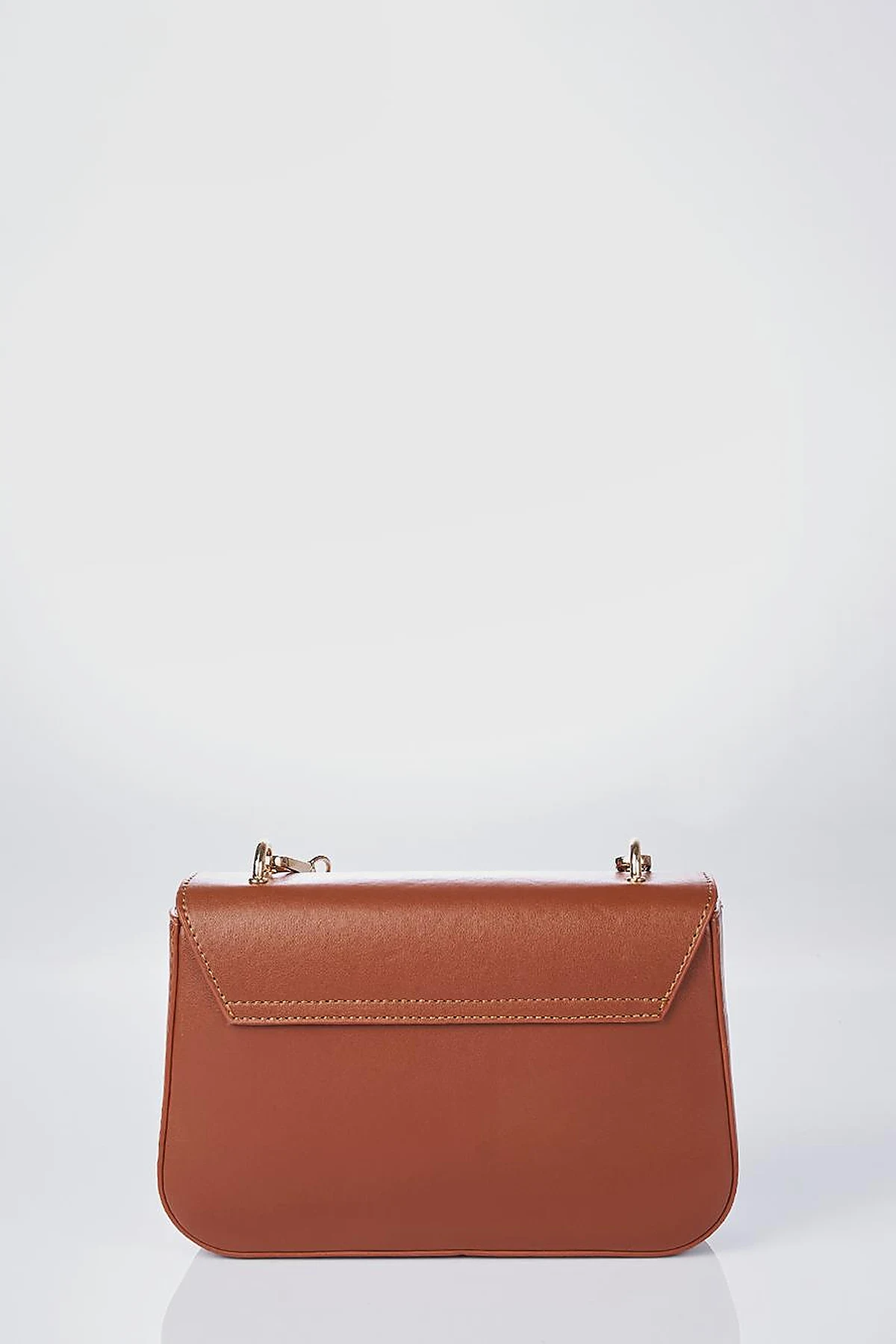Beaded Detail Baguette Bag Tan