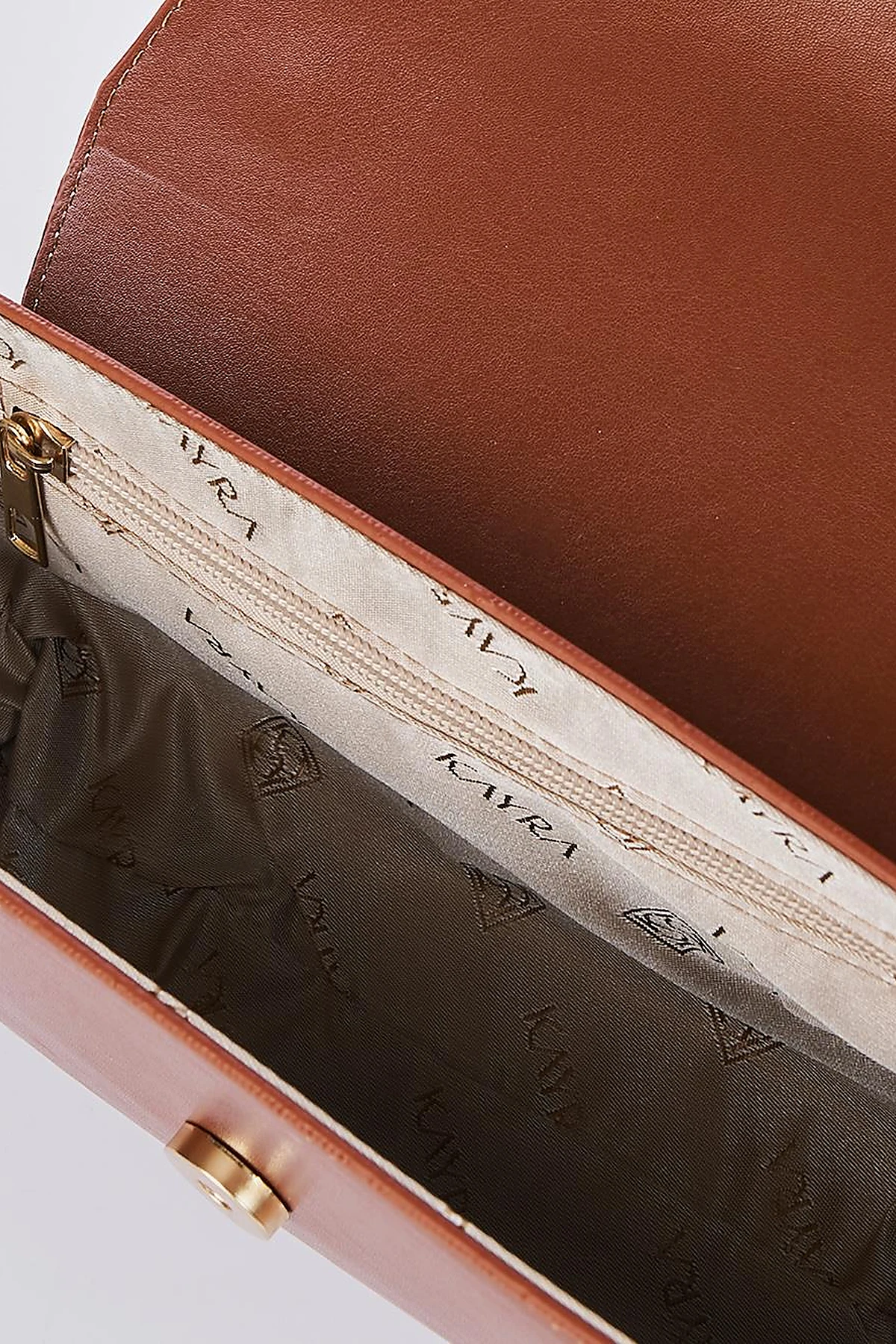 Beaded Detail Baguette Bag Tan