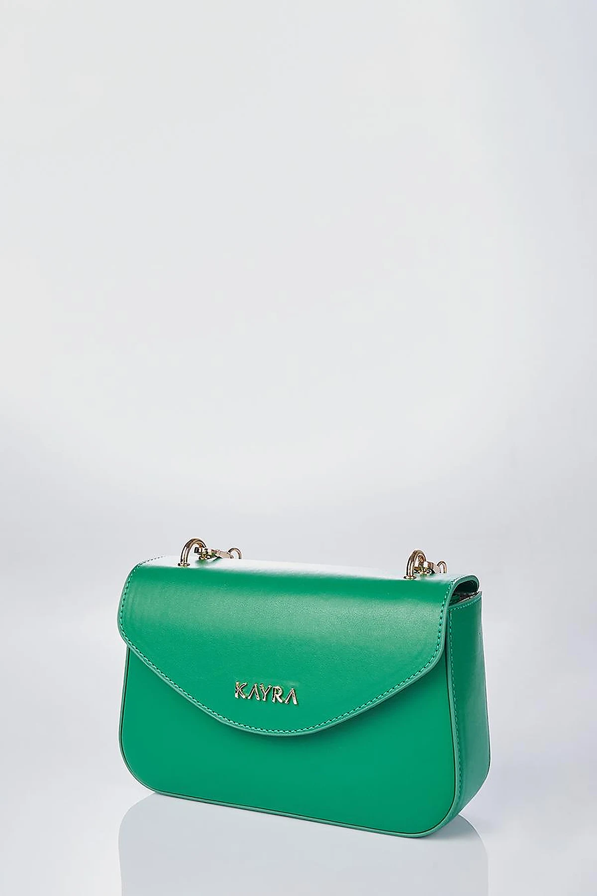 Beaded Detail Baguette Bag Green