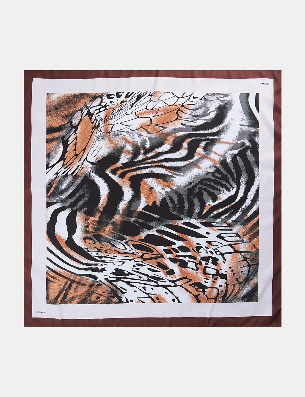 Leopard Print Scarf Black-Brown
