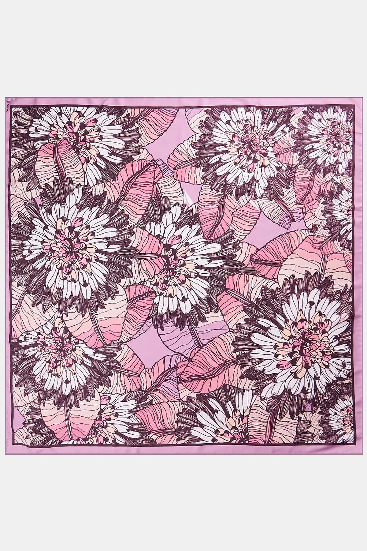 Floral Pattern Scarf Rose Dust