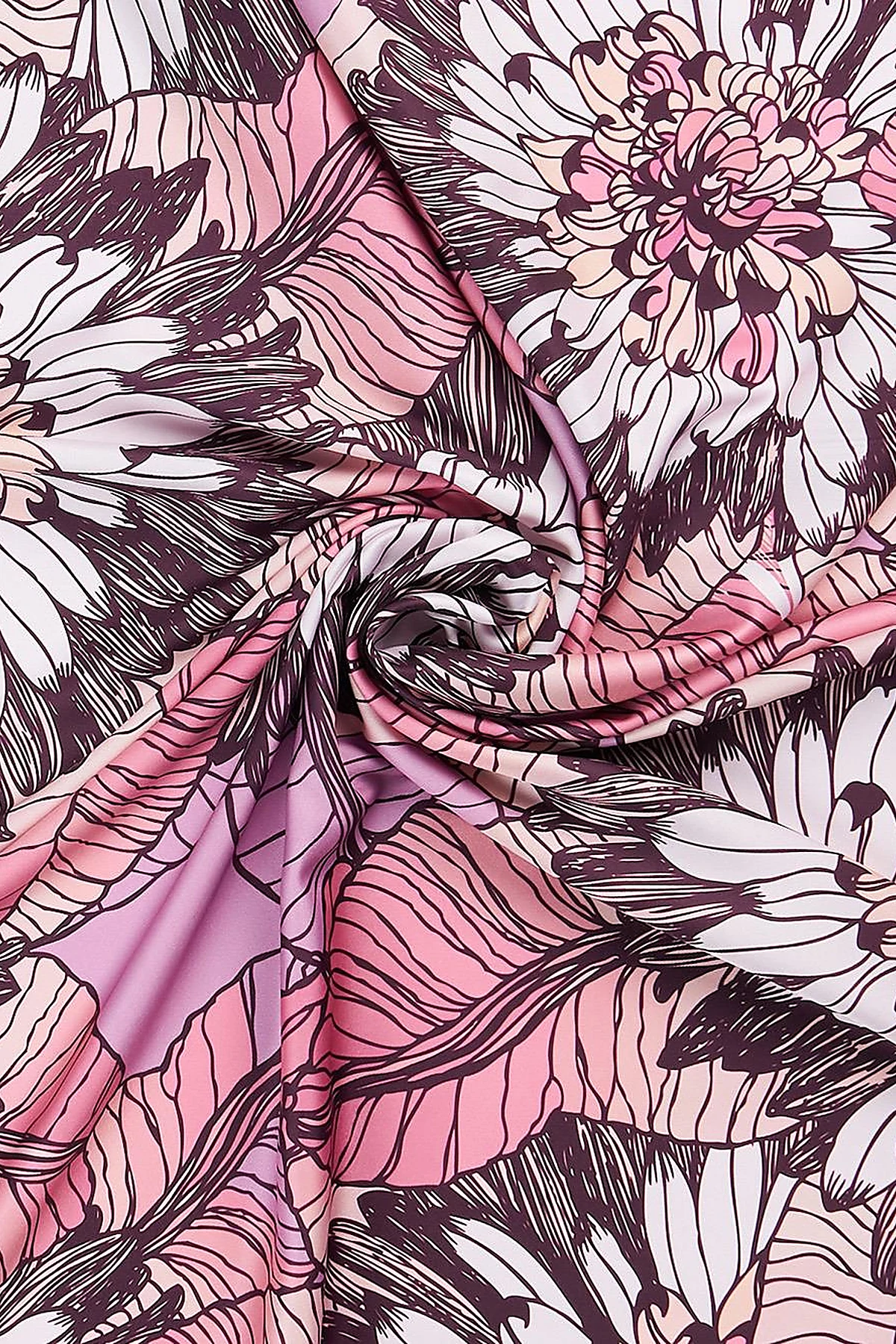 Floral Pattern Scarf Rose Dust