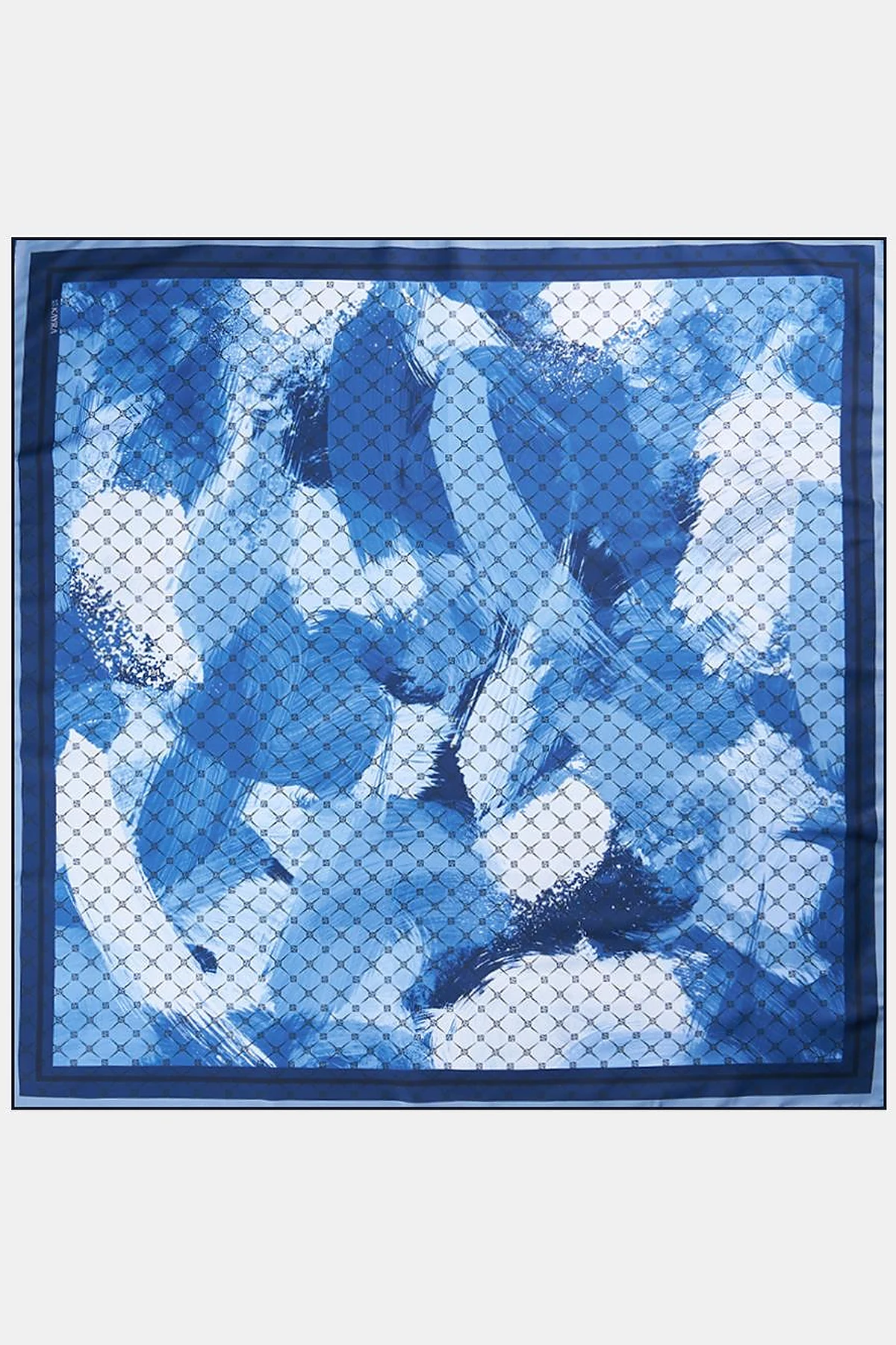 Brush Patterned Scarf Navy