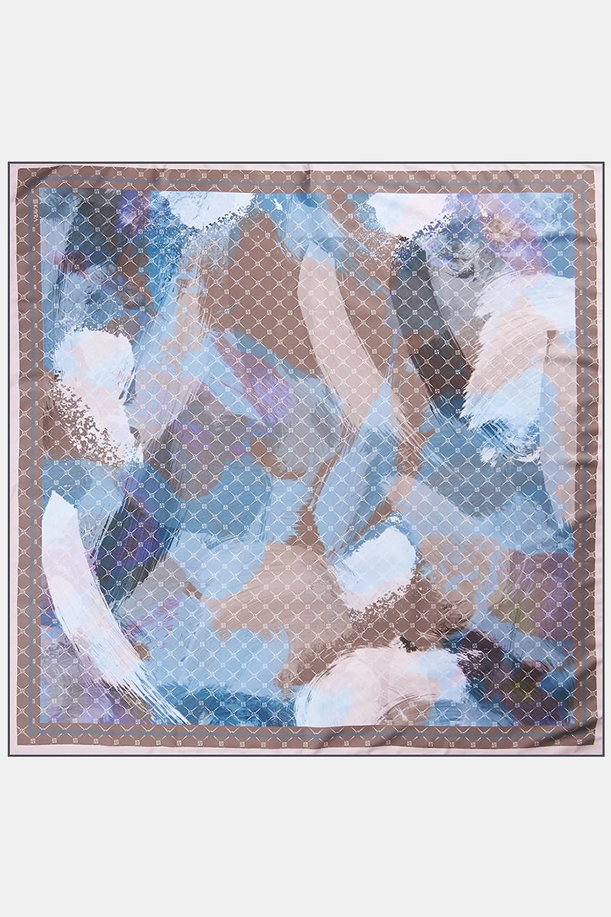 Brush Patterned Scarf Blue