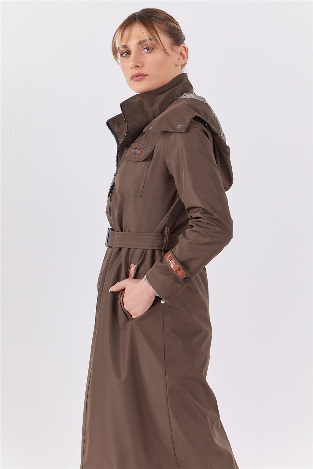 Belted Coat Khaki