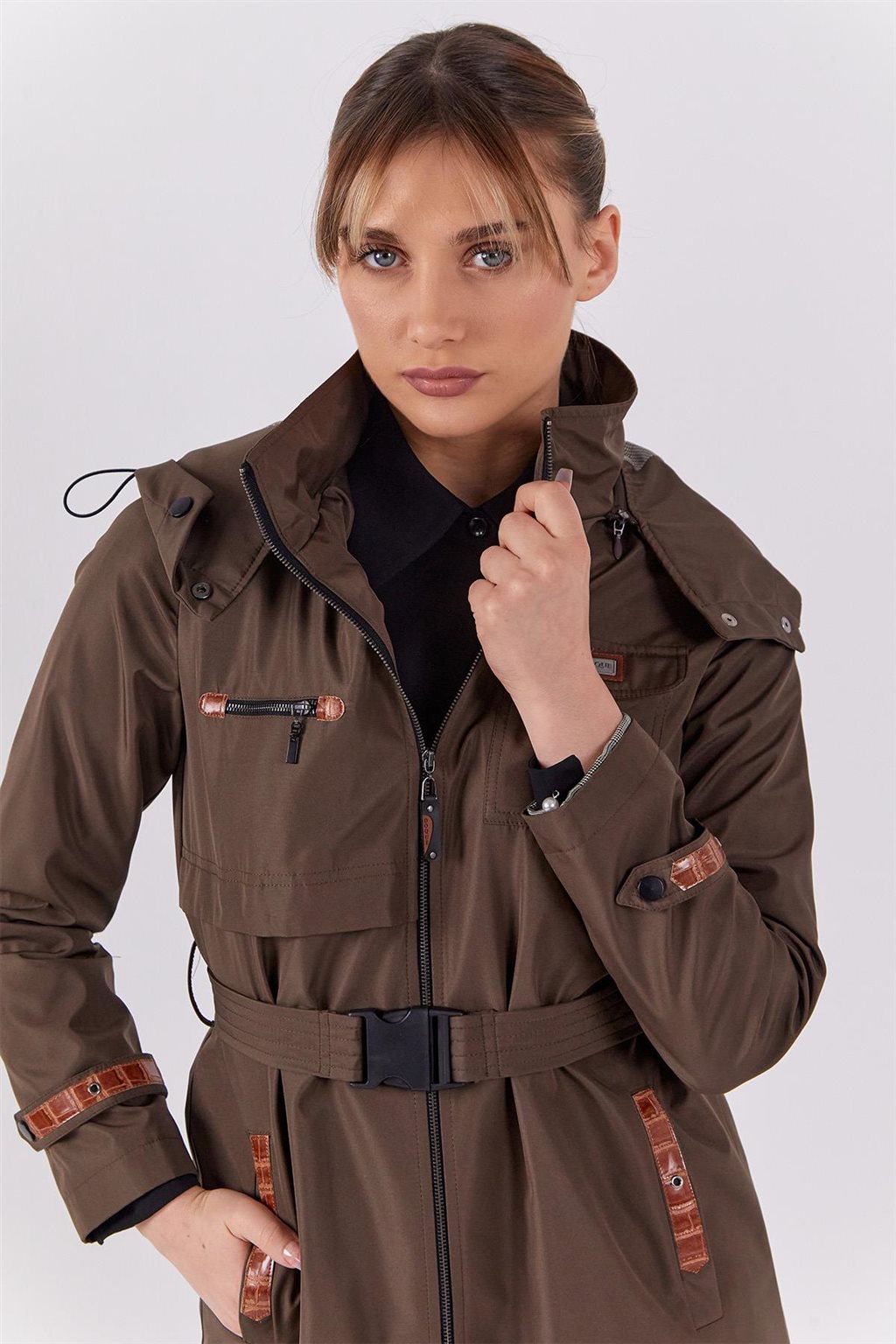 Belted Coat Khaki