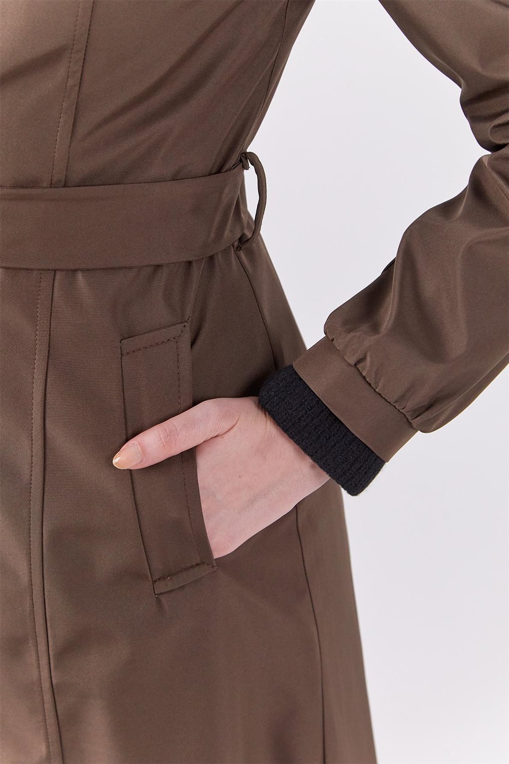 Zippered Coat Khaki