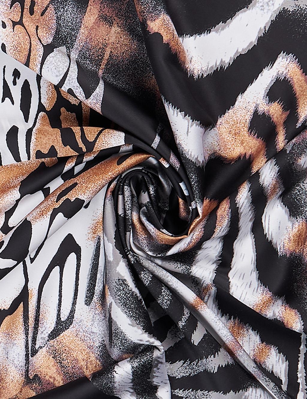 Leopard Print Scarf Dark Brown