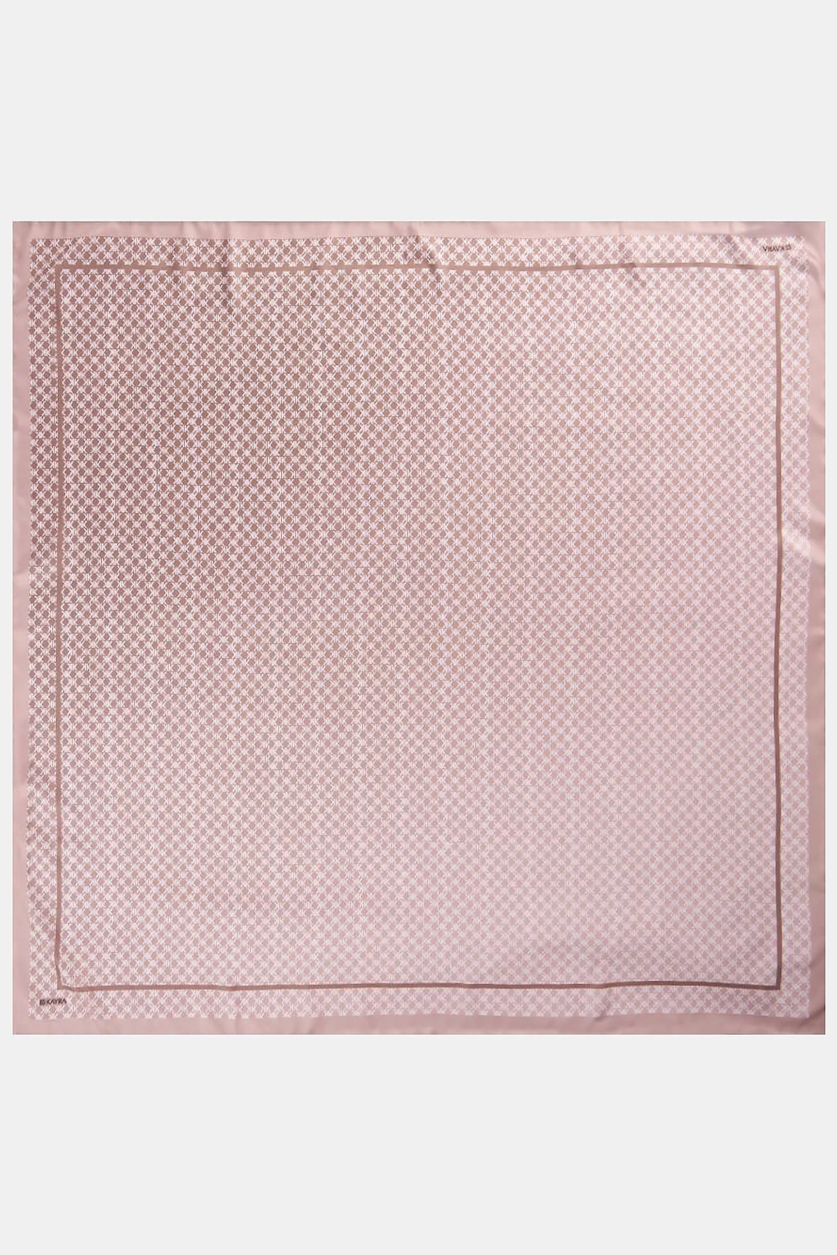 Framed Monogram Scarf with Light Brown 