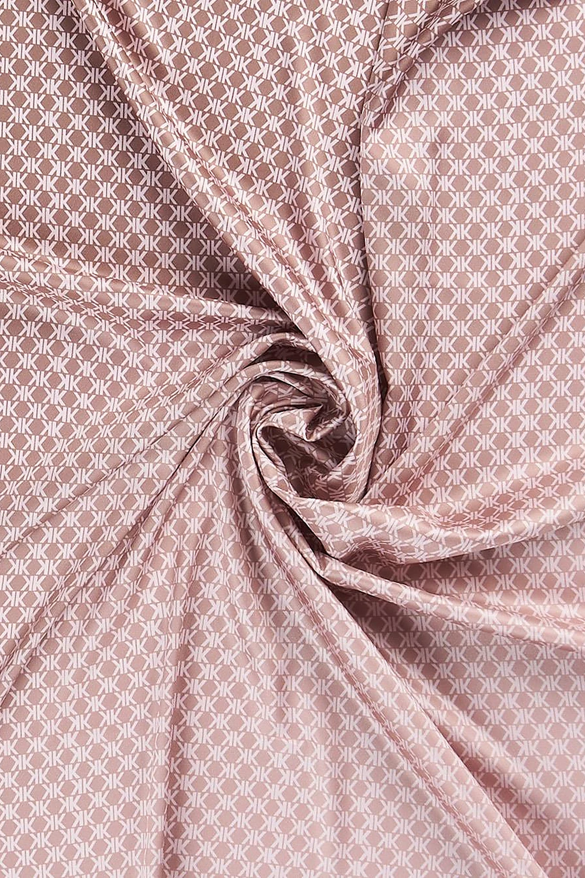 Framed Monogram Scarf with Light Brown 