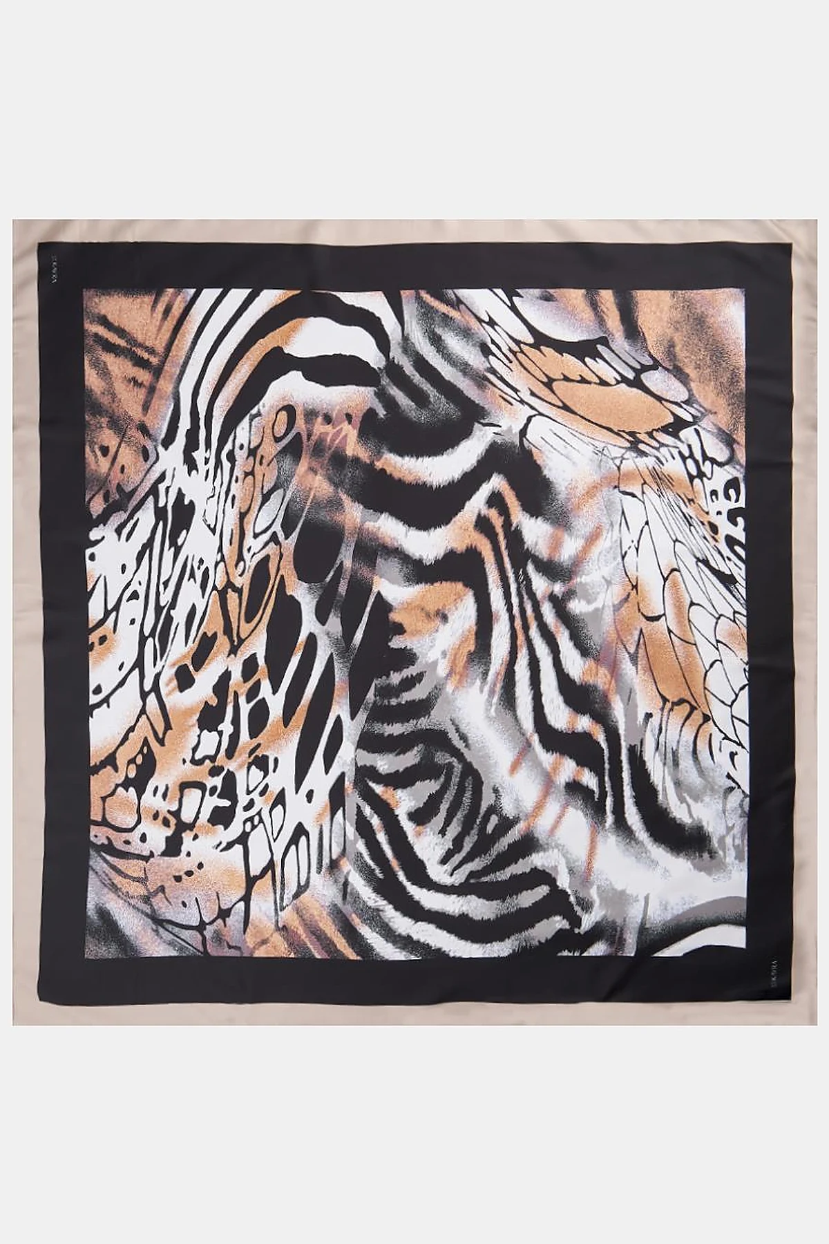 Leopard Print Scarf Dark Brown