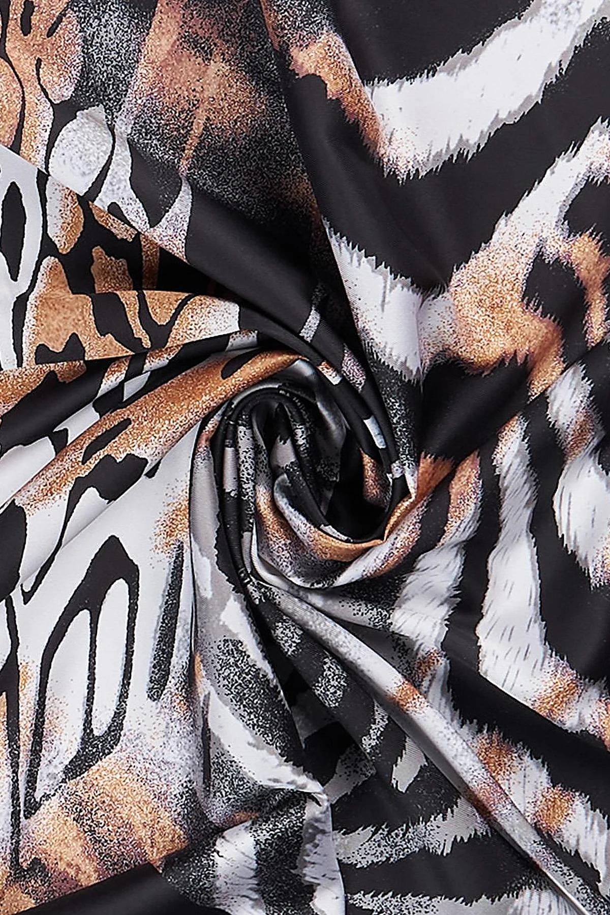 Leopard Print Scarf Dark Brown