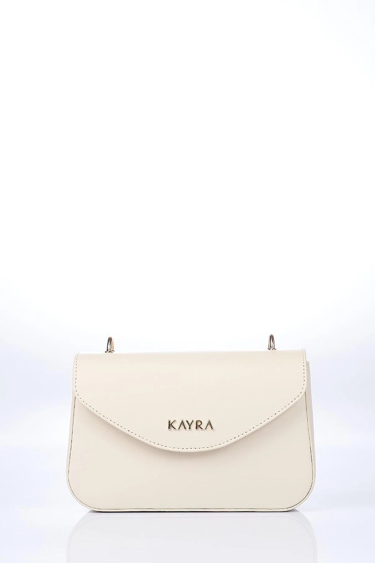 Beaded Detail Baguette Bag Cream