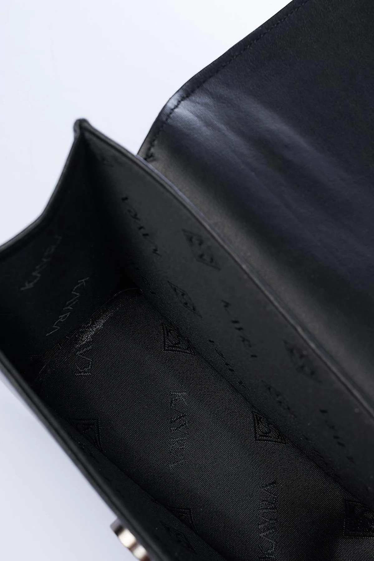 Mini Faux Leather Handbag Black