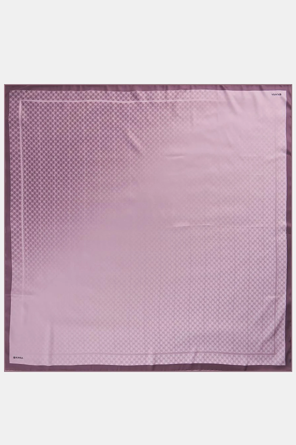Framed Monogram Scarf with Plum