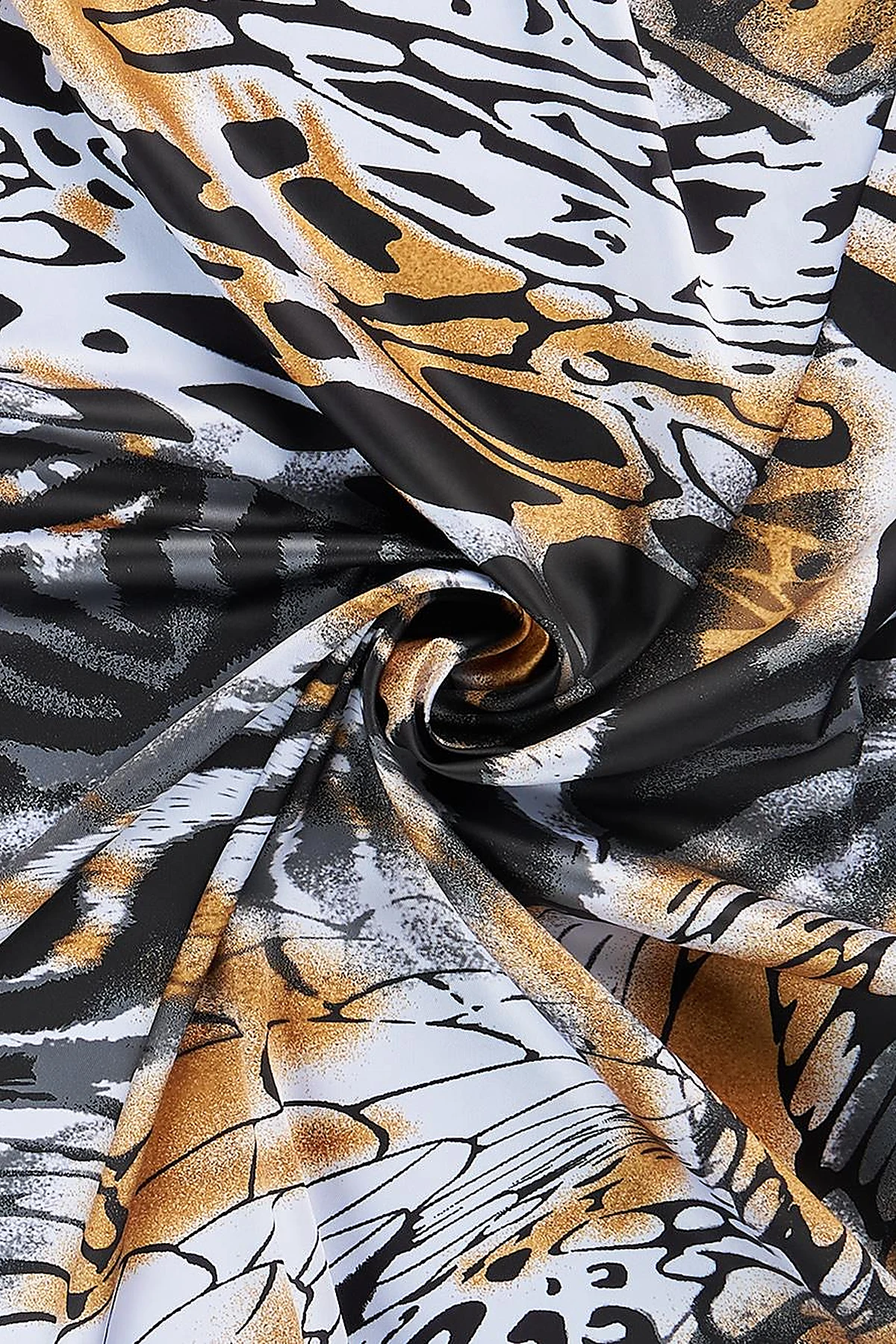 Leopard Print Scarf Navy-Gray