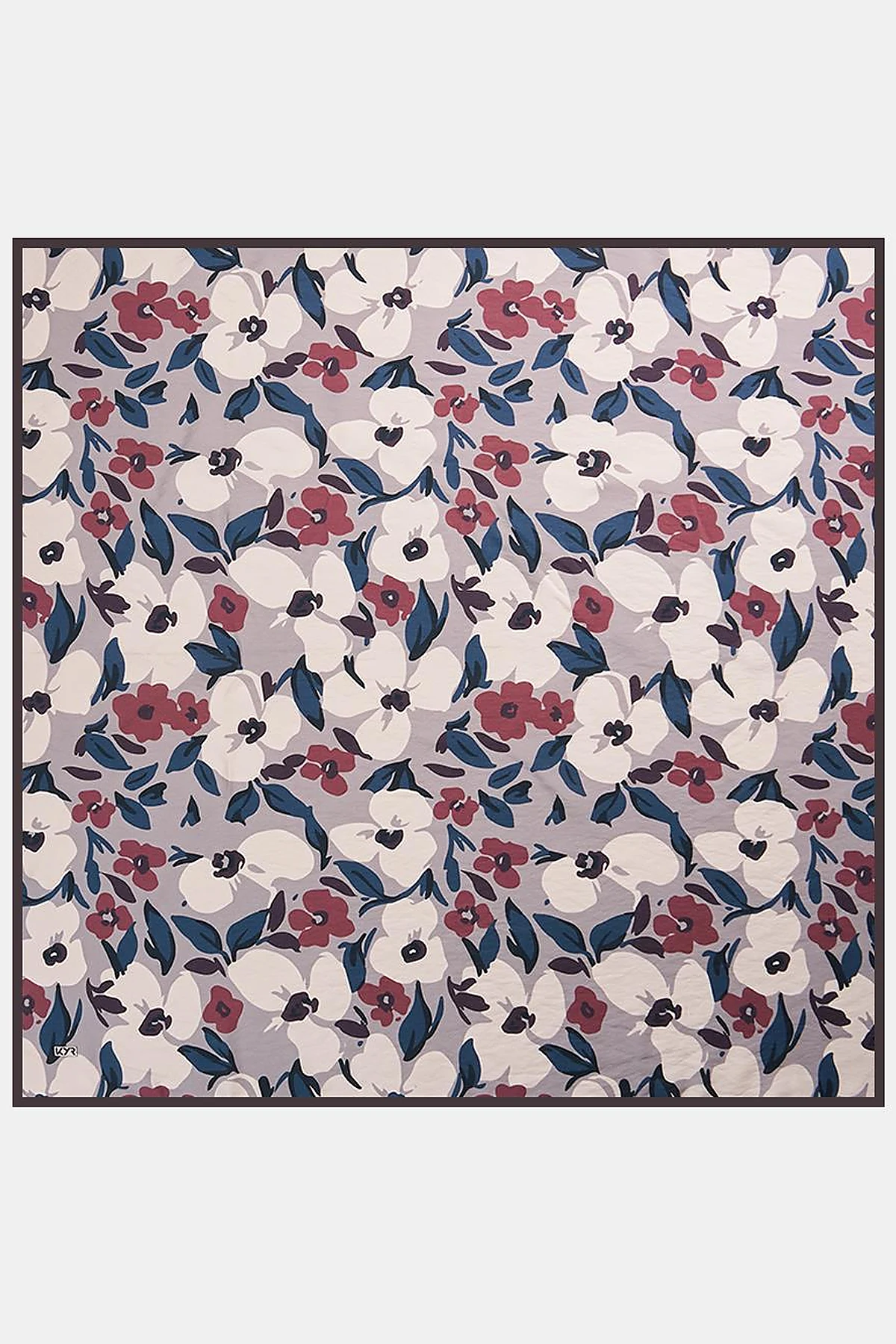 Floral Printed Viscose Scarf Dusty Rose