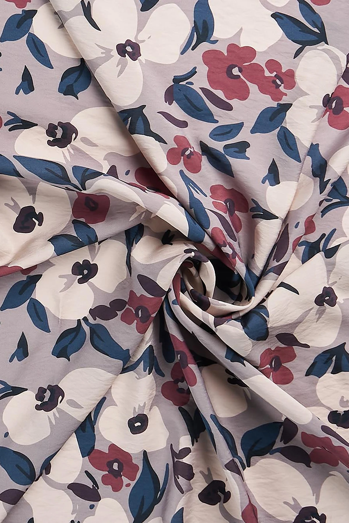 Floral Printed Viscose Scarf Dusty Rose