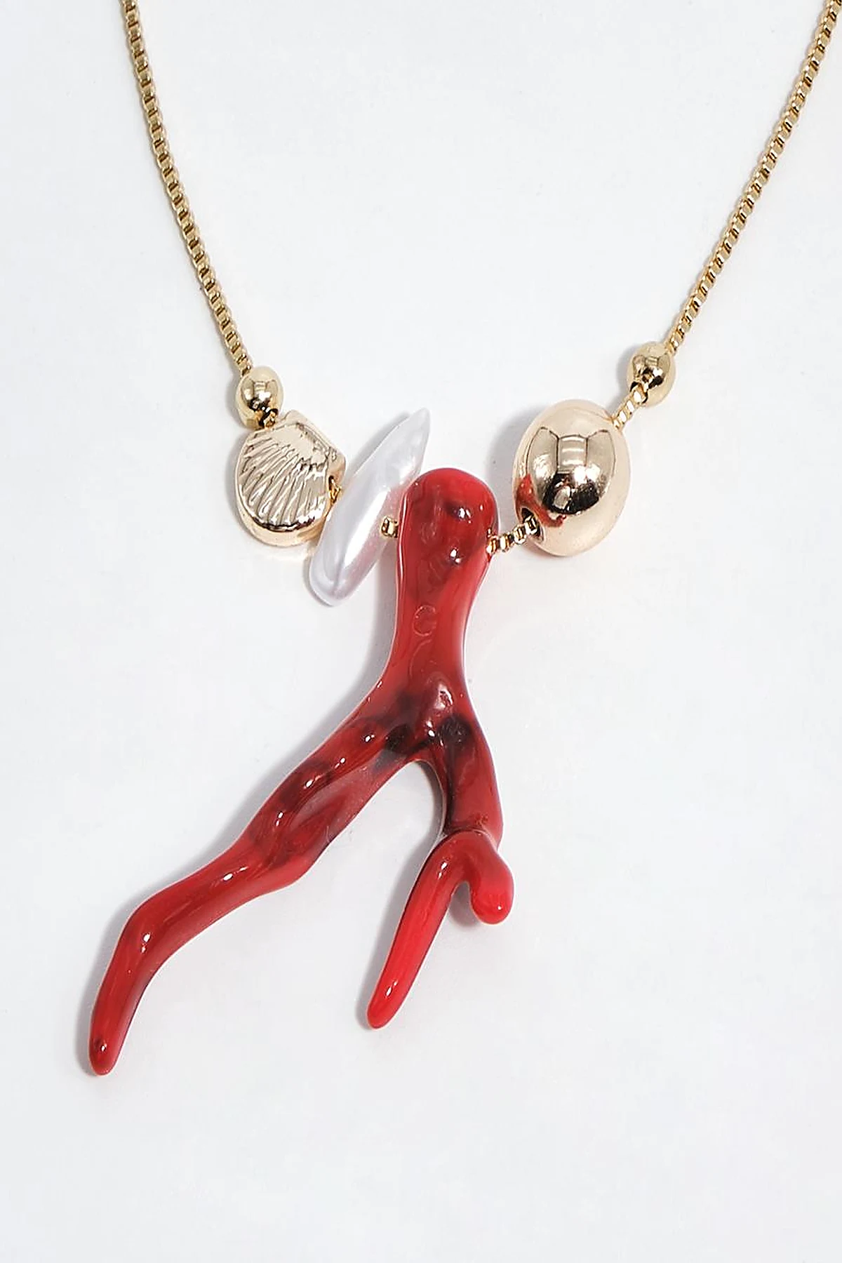 Coral-Tipped Necklace Coral