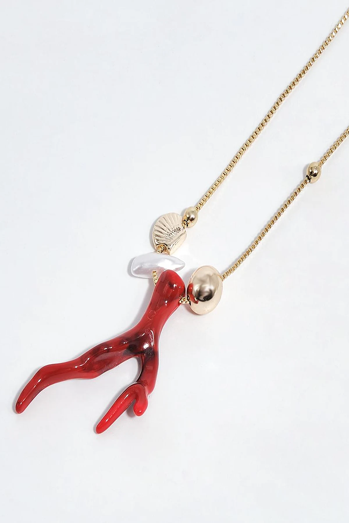 Coral-Tipped Necklace Coral