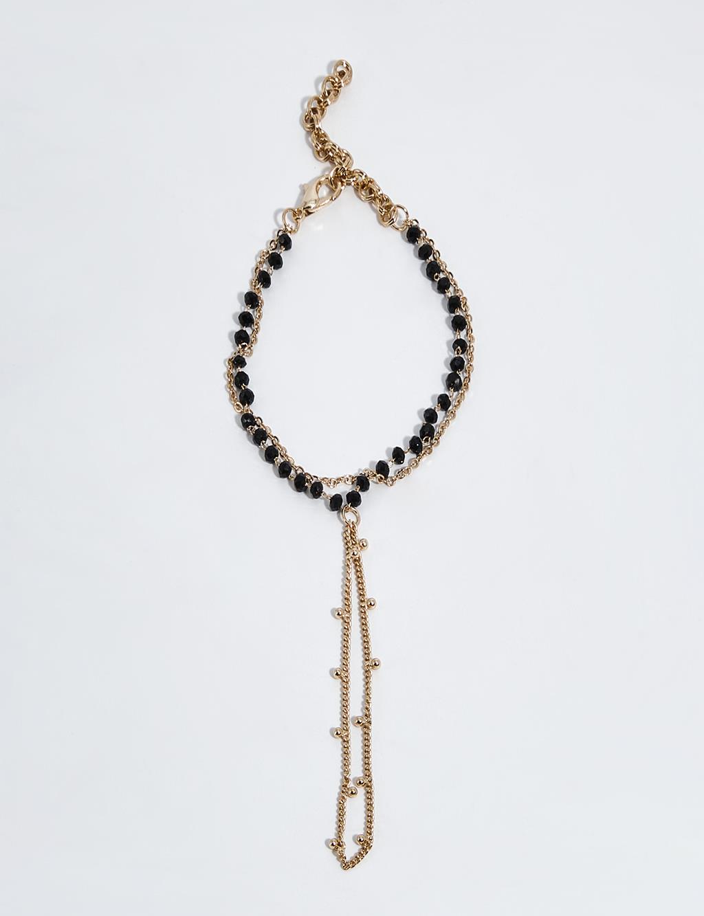 Bead Detailed Shaharazad Bracelet Gold