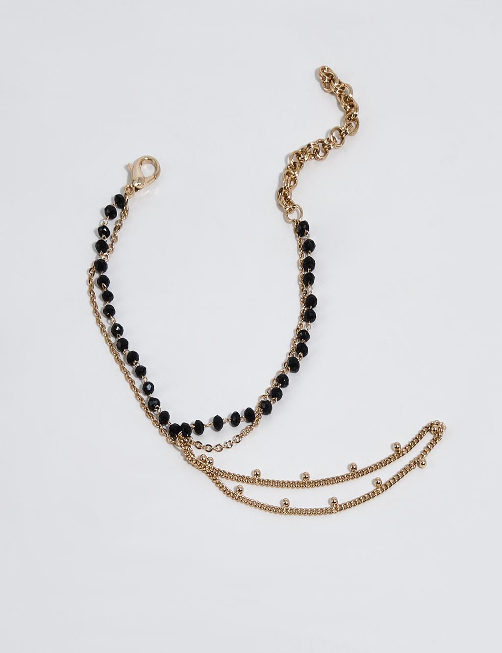 Bead Detailed Shaharazad Bracelet Gold