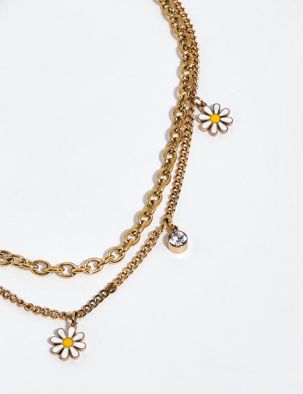 Papatya Detaylı Halhal Gold 