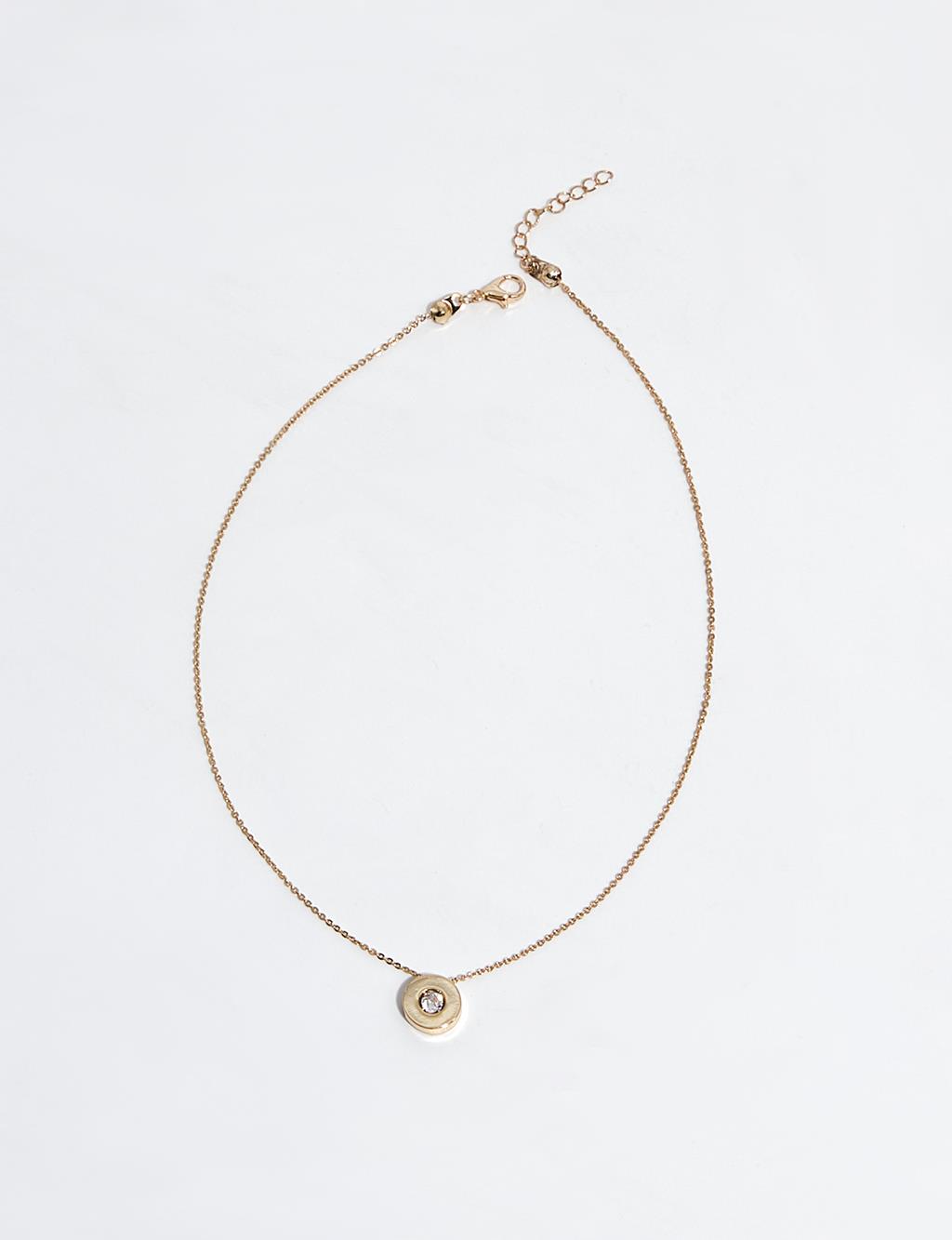 Minimalist Figürlü Kolye Gold