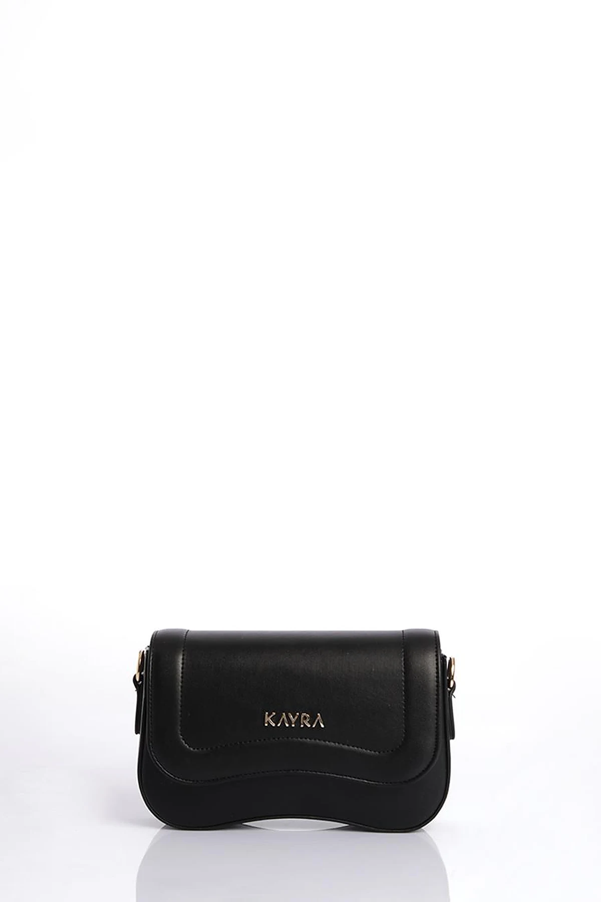 Lidded Mini Baguette Bag Black