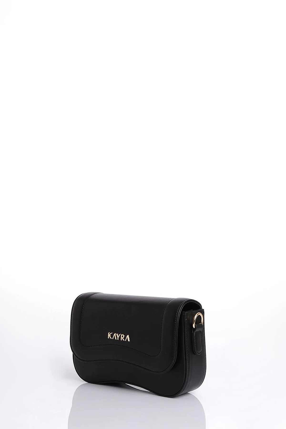 Lidded Mini Baguette Bag Black
