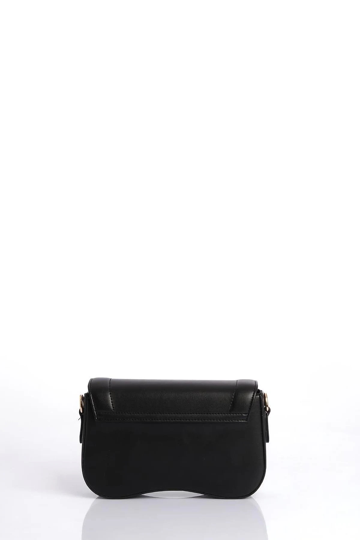 Lidded Mini Baguette Bag Black