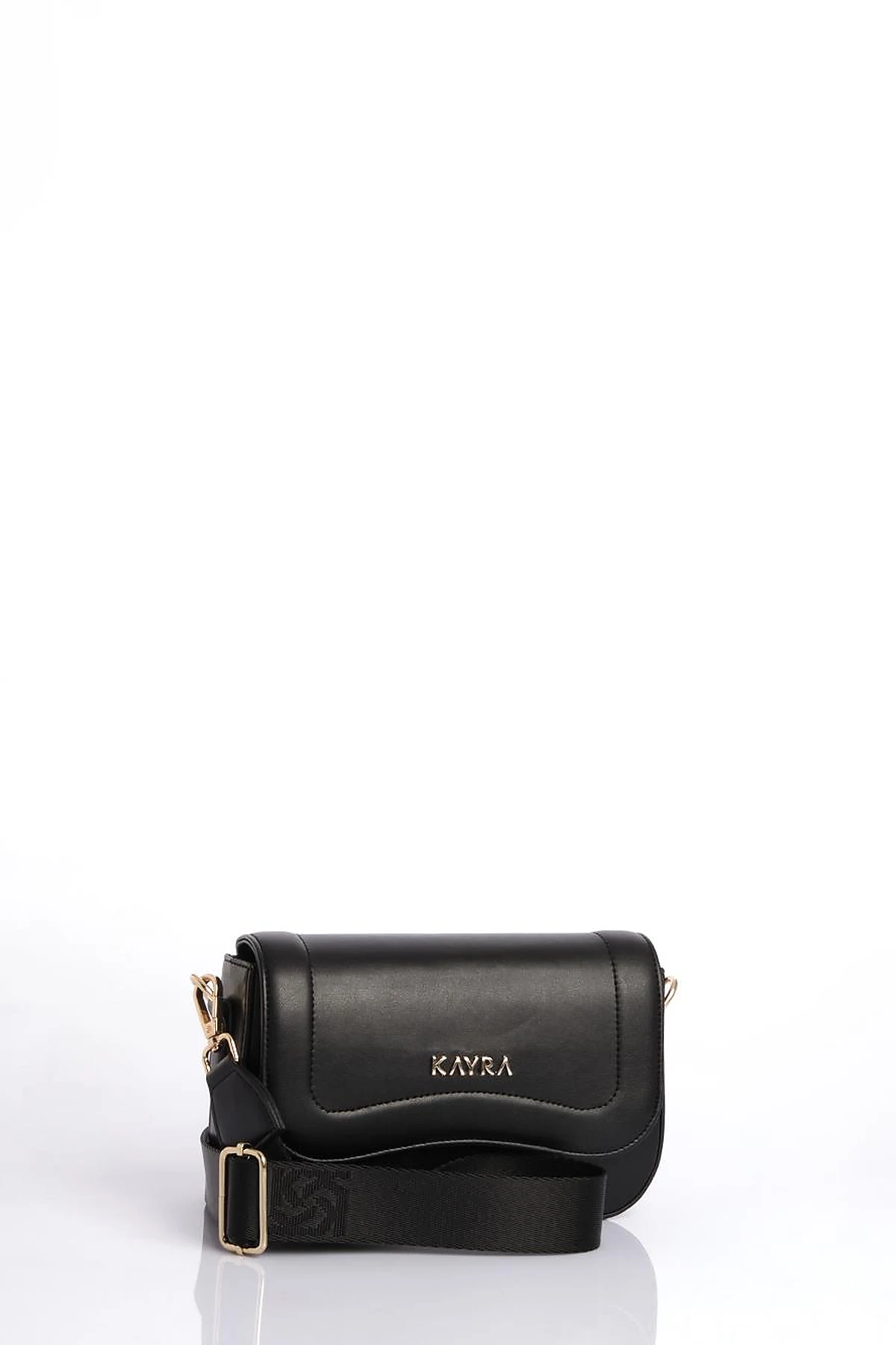 Lidded Mini Baguette Bag Black