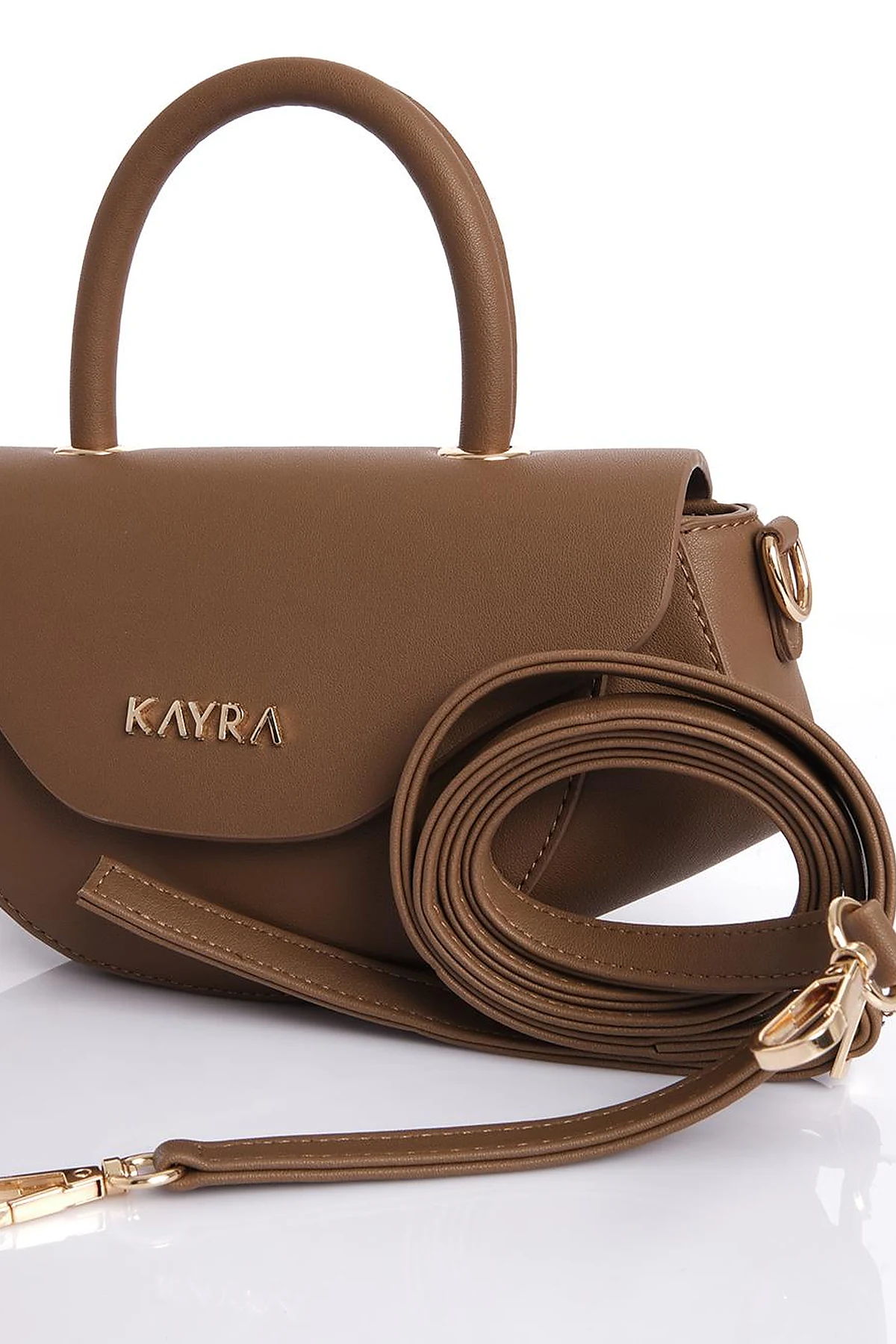 Oval Bag with Handles Coffee