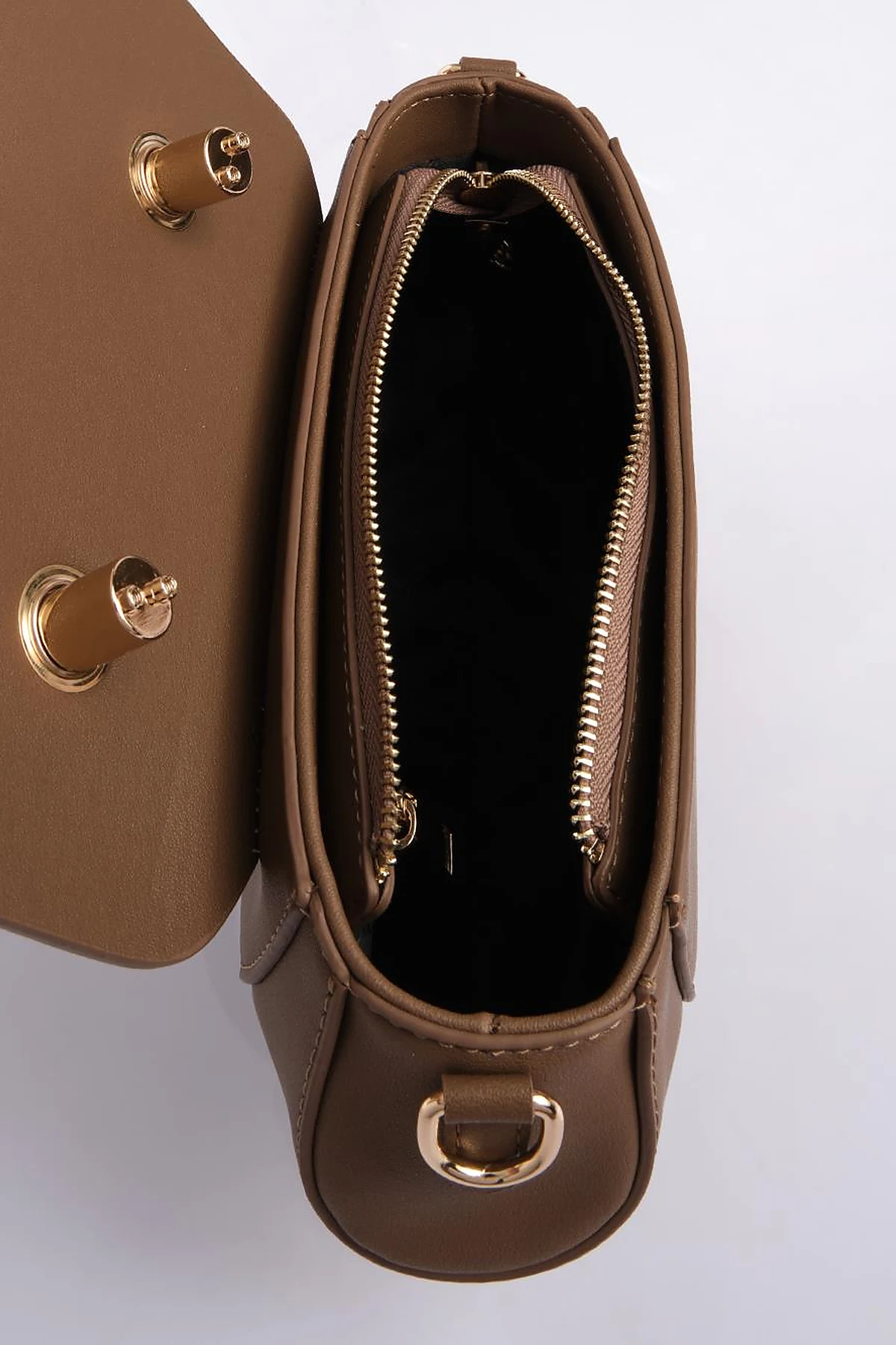 Oval Bag with Handles Coffee
