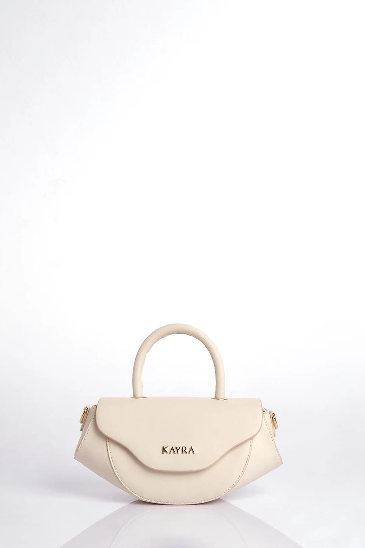 Oval Bag with Handles Cream