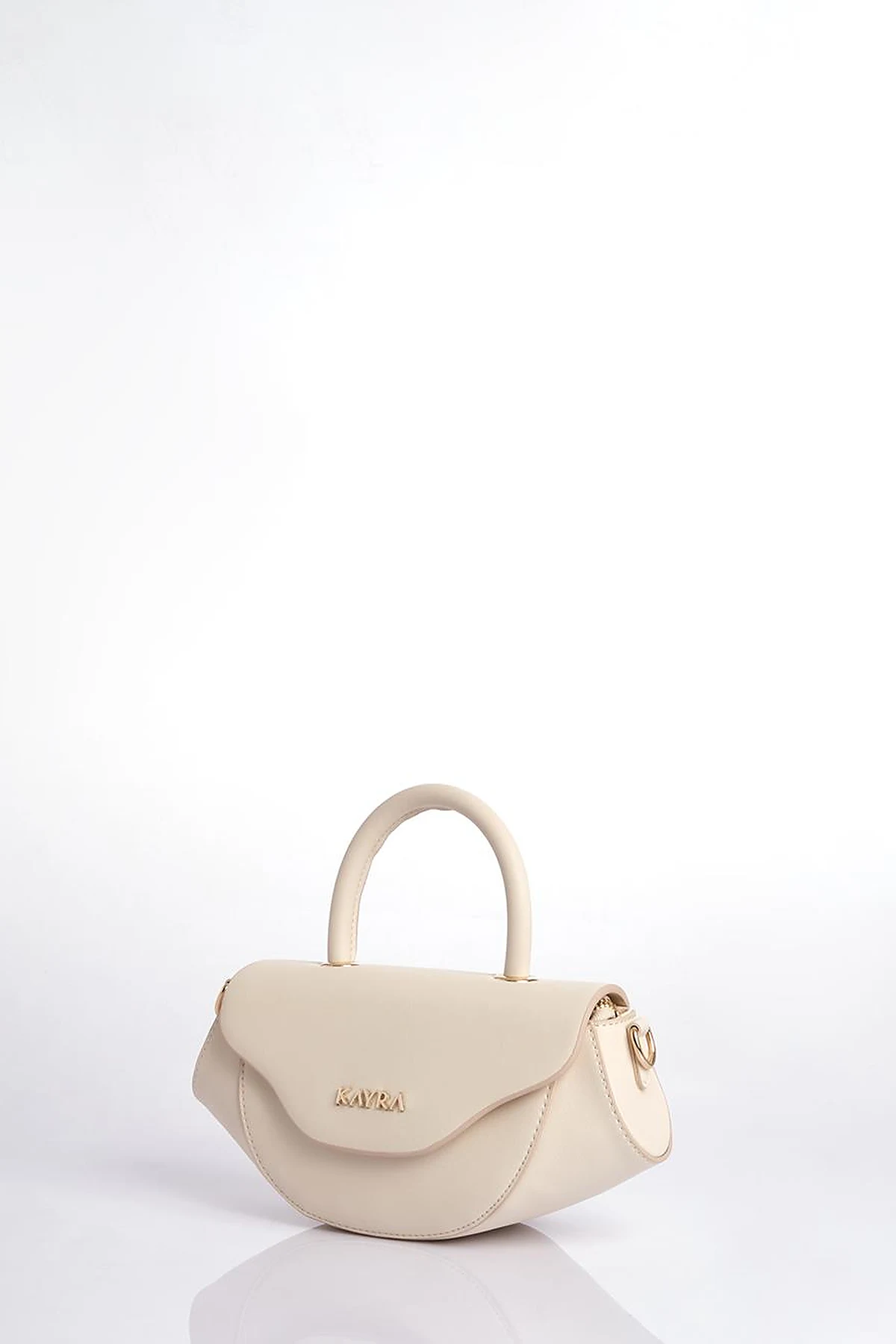 Oval Bag with Handles Cream