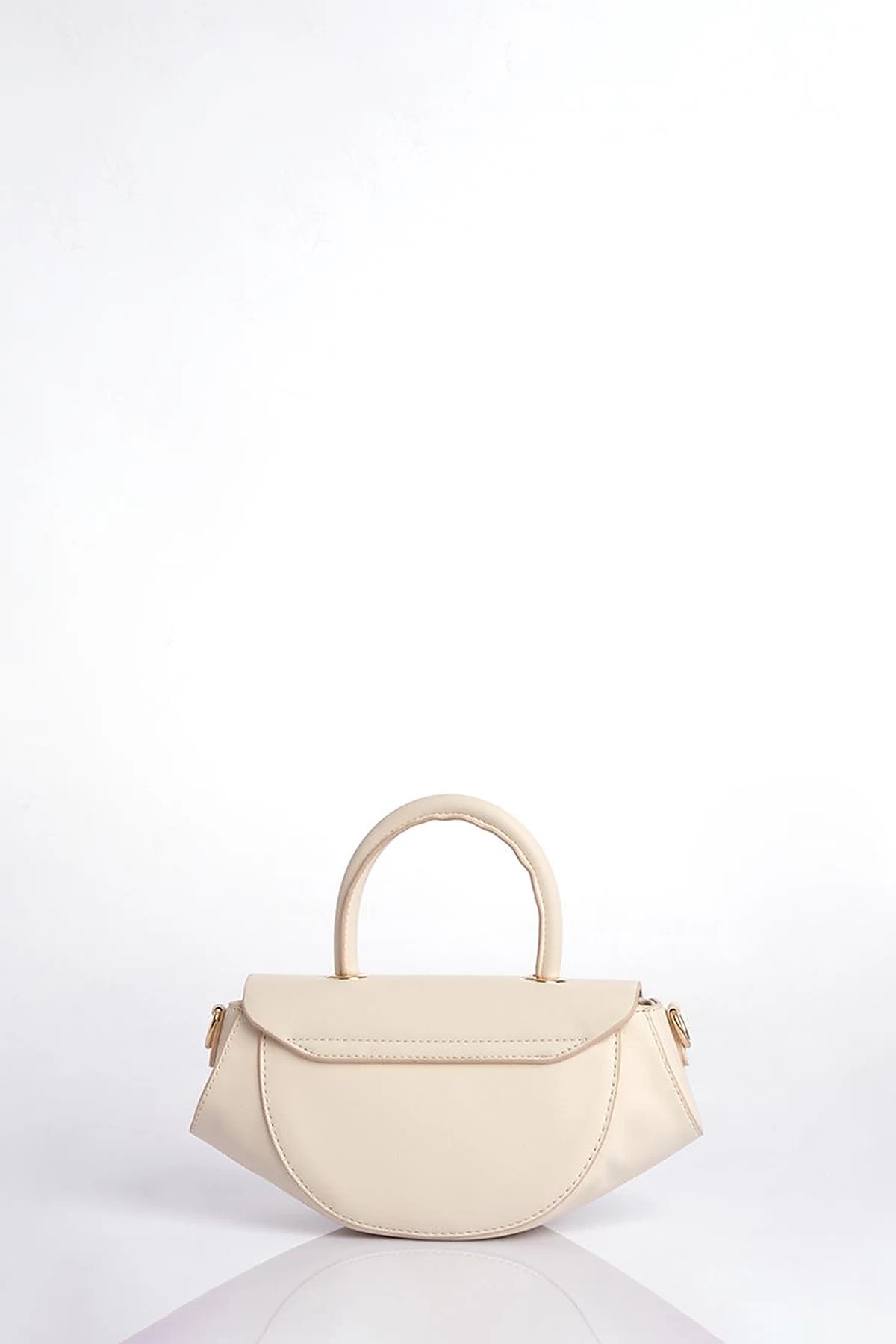 Oval Bag with Handles Cream