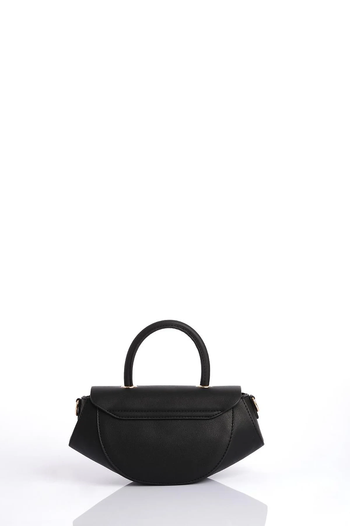 Oval Bag with Handles Black