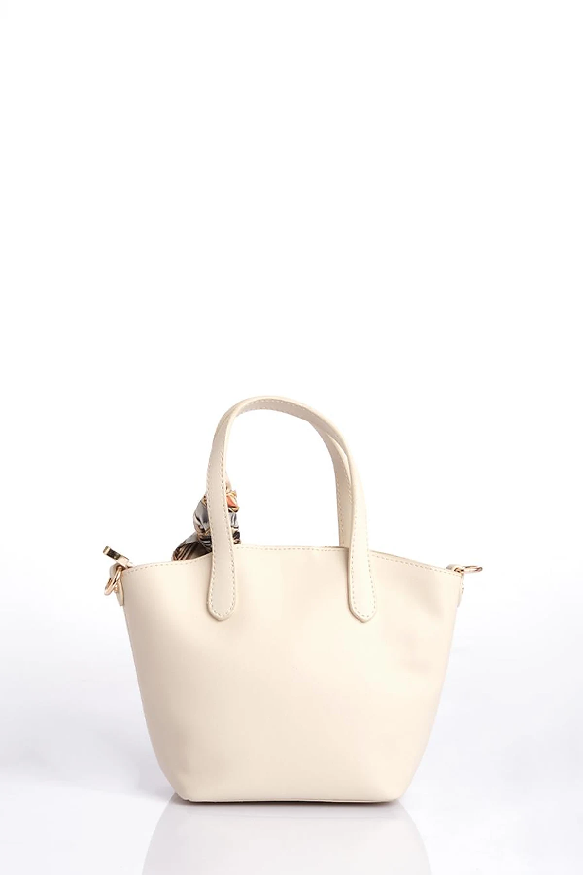 Footbag Detailed Tote Bag Cream