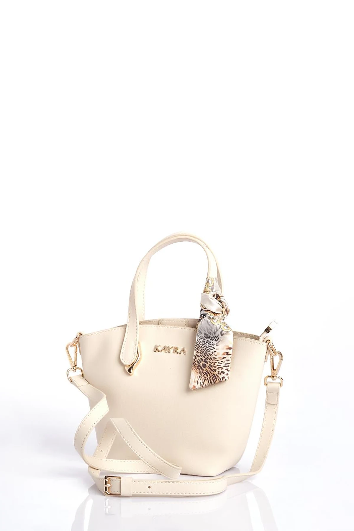 Footbag Detailed Tote Bag Cream