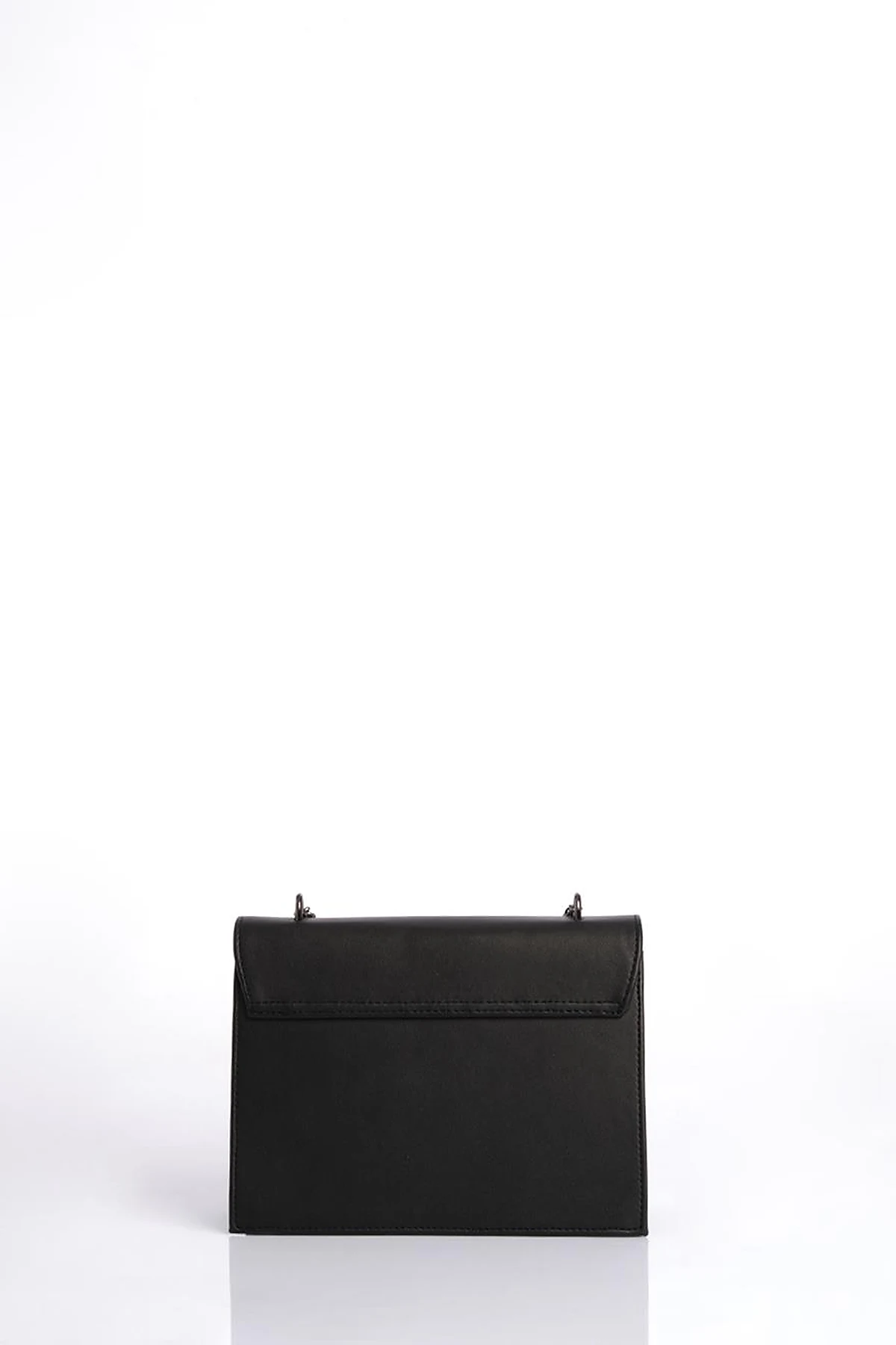 Shoulder Bag with Buckle Detailed Black
