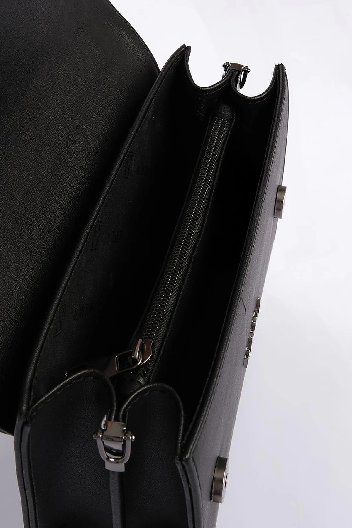 Shoulder Bag with Buckle Detailed Black