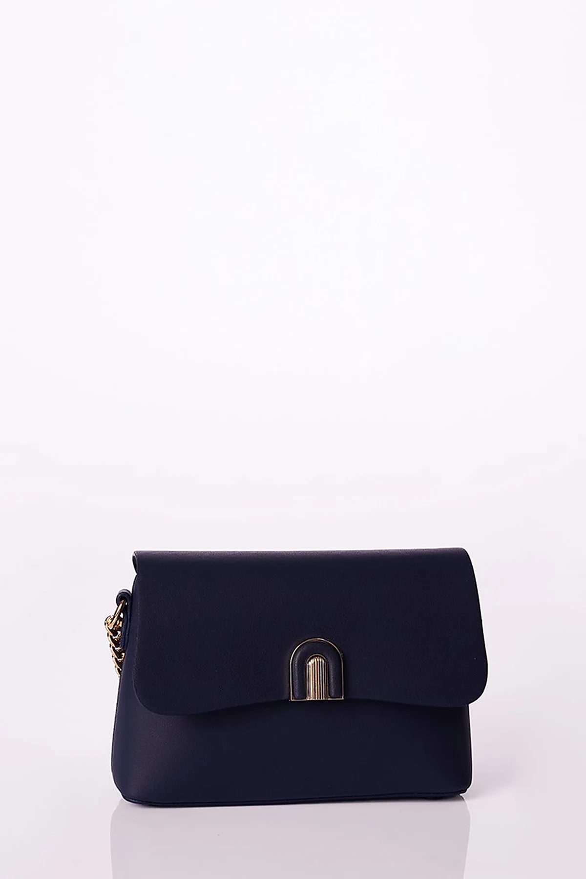 Flap Baguette Bag Navy