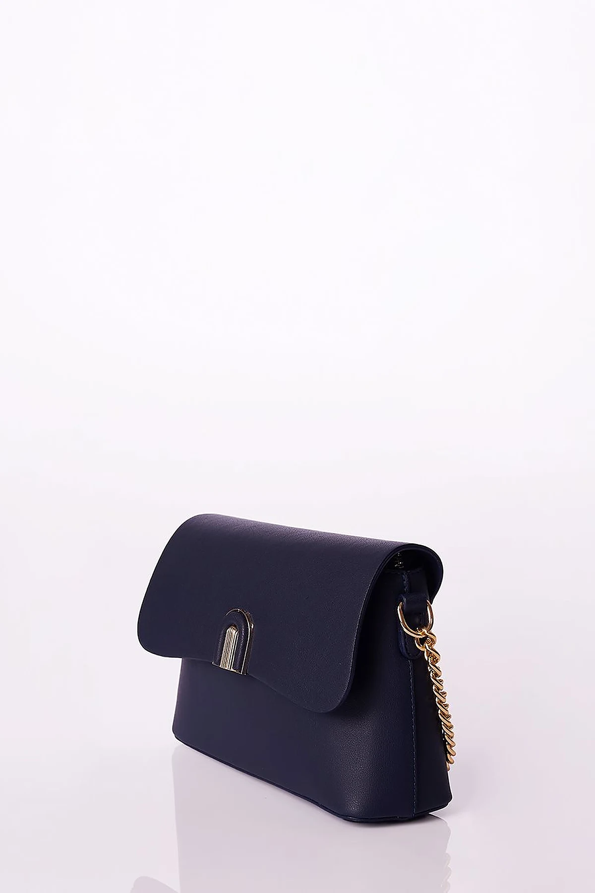 Flap Baguette Bag Navy