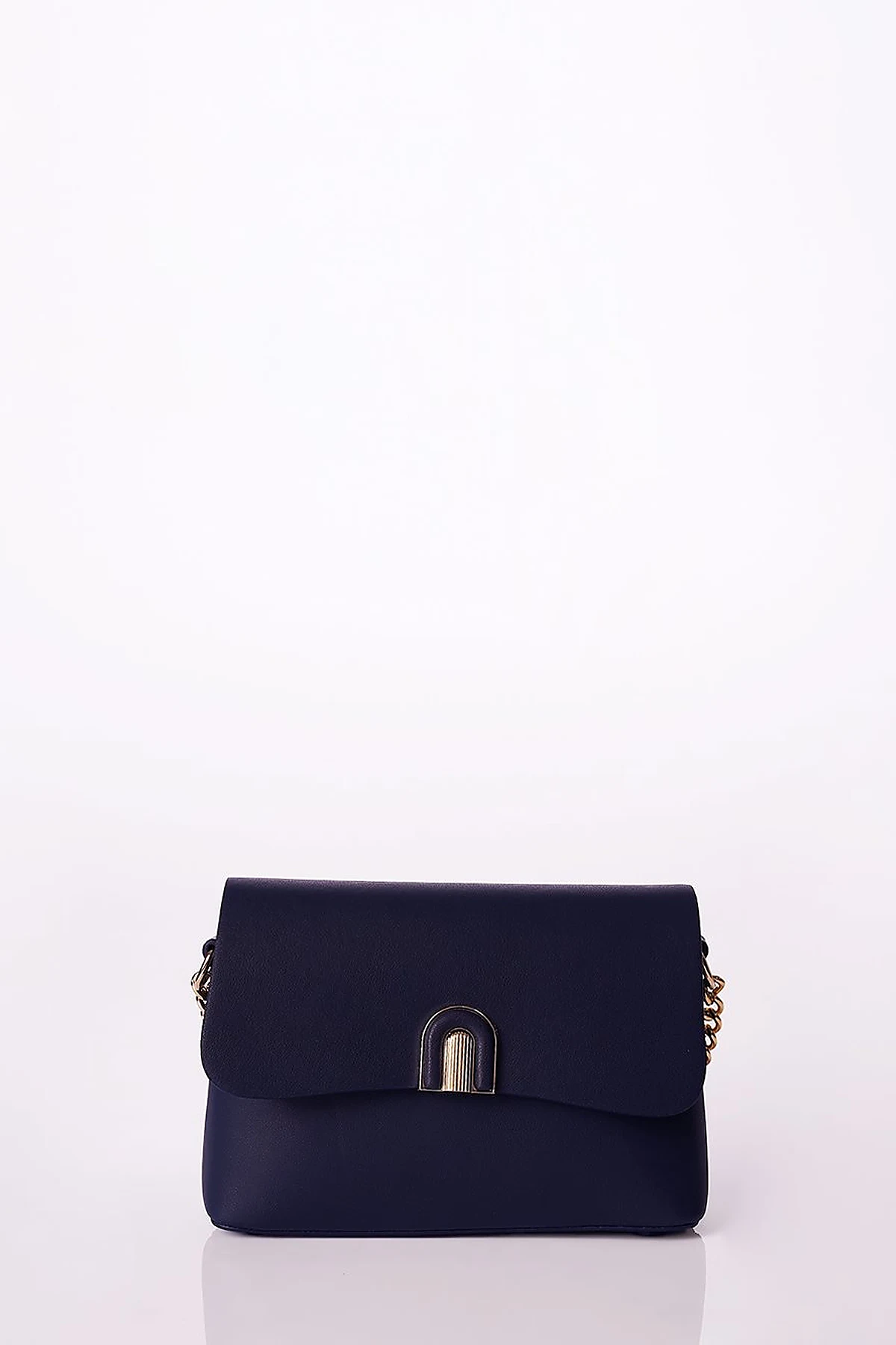Flap Baguette Bag Navy